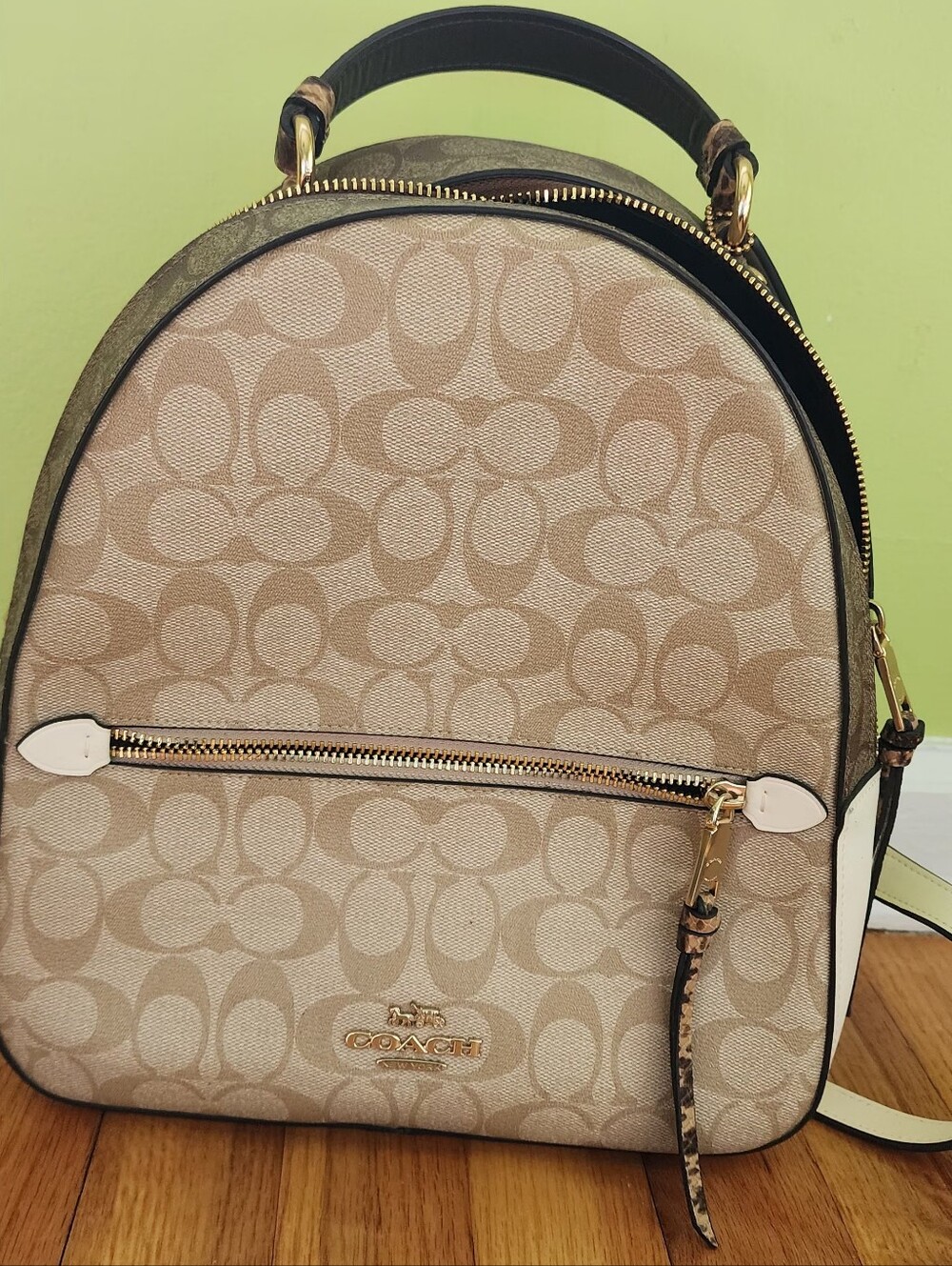 Coach Beige/Chalk Signature Mini Backpack